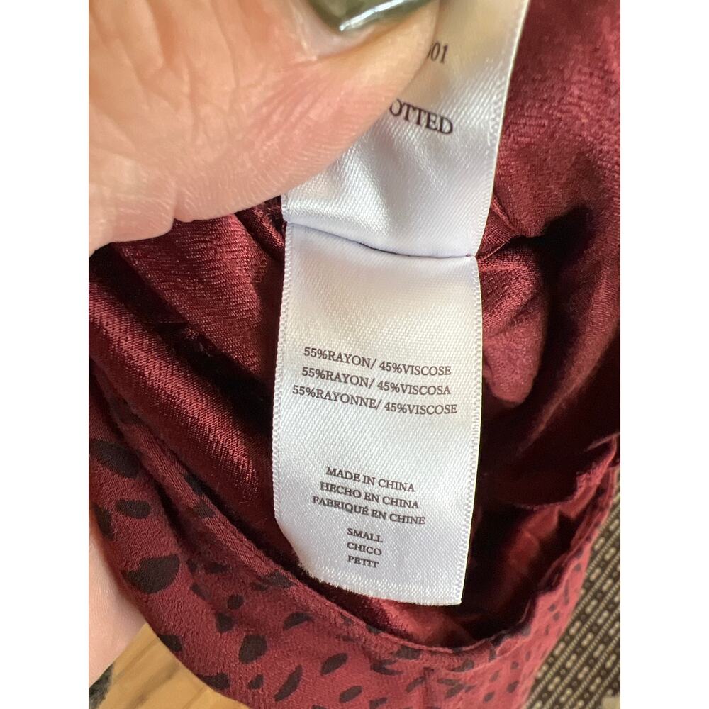 Rails Size Small V-Neck Cropped Jumpsuit Maroon &… - image 6